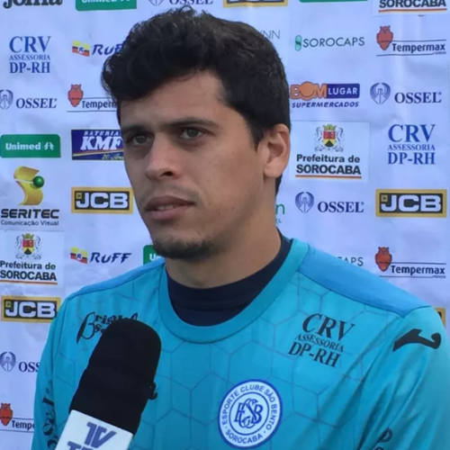 Goleiro histórico do São Bento, Rodrigo Viana retorna ao clube na função de preparador de goleiros. Foto: Emilio Botta